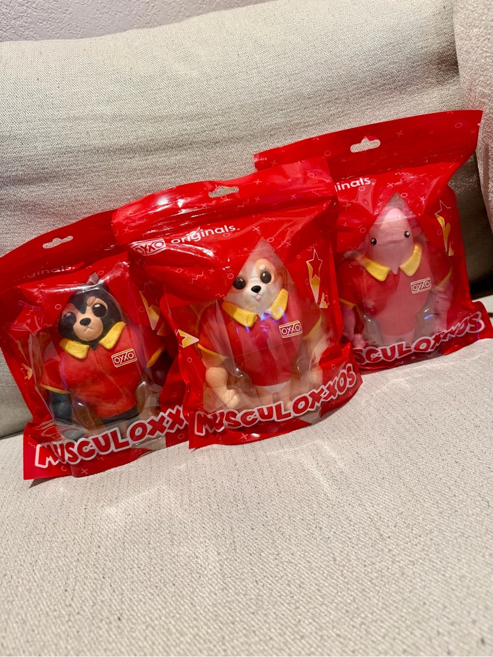 Oxxo Squishy Collectible Toy Mexico Musculoxxo set of 3 new